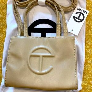 Small cream Telfar shopping bag